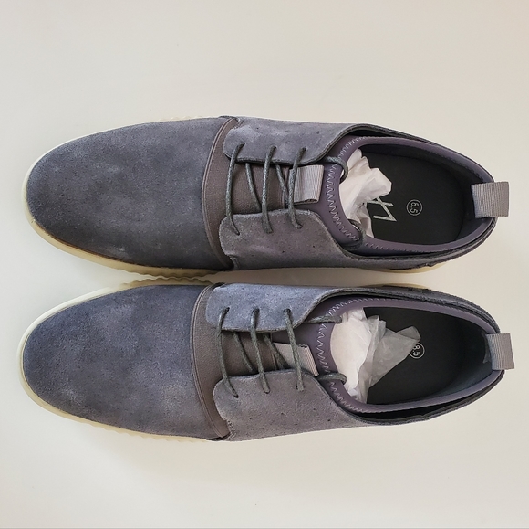 Vance Co Ludlow Suede Casual Lace Up Shoe in Grey - Picture 11 of 13